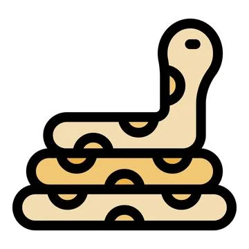 Coiled snake resting on a stack of logs, showing its distinctive pattern 스톡 일러스트