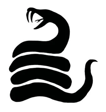 Coiled Snake Symbol Stock Illustration