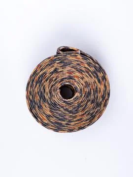 Coiled tan snake pattern trim ribbon variant Stock Photos