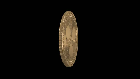 A coiling loop Ripple crypto with an alpha channel Stock Footage 85606031