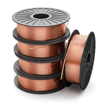 Coils of copper wires Stock Illustration