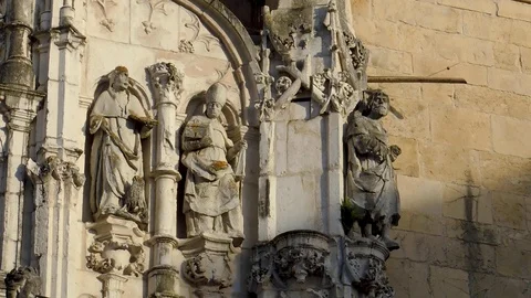 Coimbra Saints Statue Stock Footage 99629236