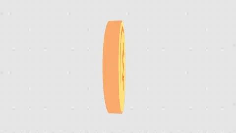 Coin 3D Flat Stock Footage 281251006