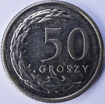 Coin 50 Groszy Front Stock Photos