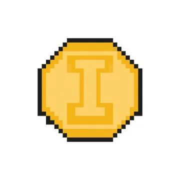 Coin 8 bits pixelated style icon 스톡 일러스트