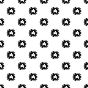 Coin with austral of Argentina sign pattern Stock Illustration