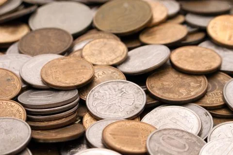 Coin backgrounds Stock Photos