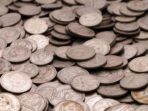 Coin backgrounds Stock Photos