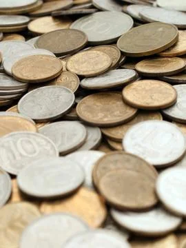 Coin backgrounds Stock Photos