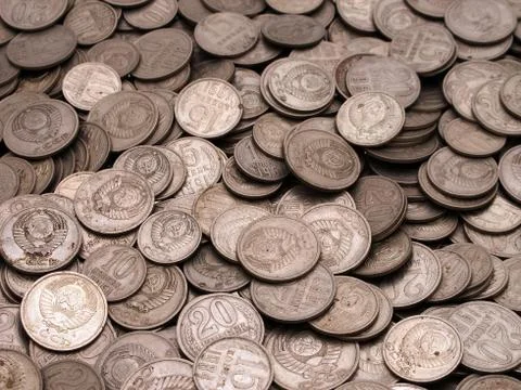 Coin backgrounds Stock Photos