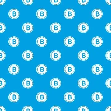 Coin bat pattern seamless blue Stock Illustration