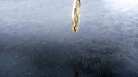 Coin of bitcoin cryptocurrency 스톡 동영상 91837336