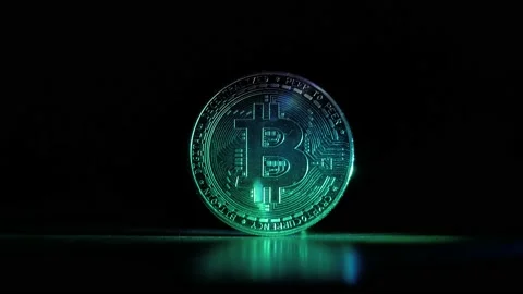 Coin of Bitcoin Stock Footage 168818105