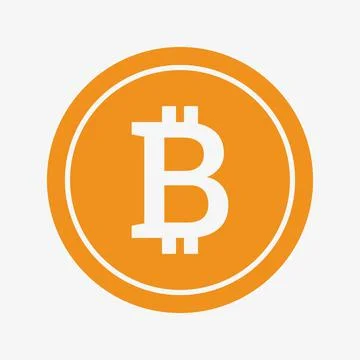 Coin of bitcoin vector icon on white background Illustrazione stock