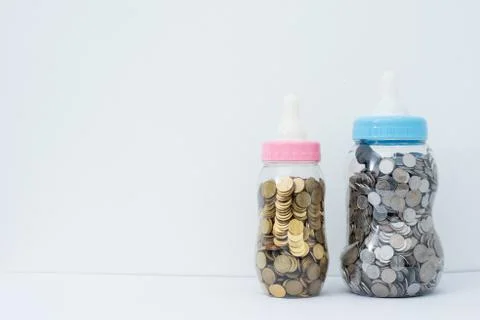 Coin on box Stock Photos