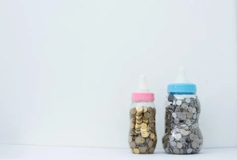 Coin on box Stock Photos