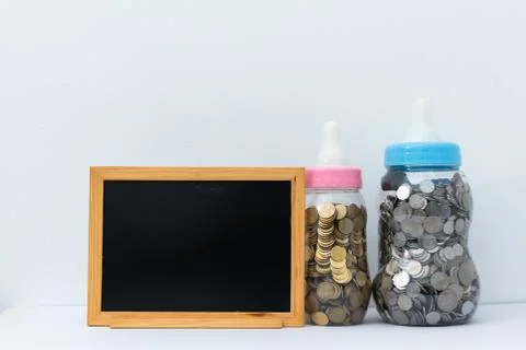 Coin on box Stock Photos