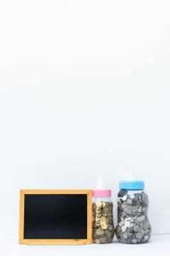 Coin on box Stock Photos