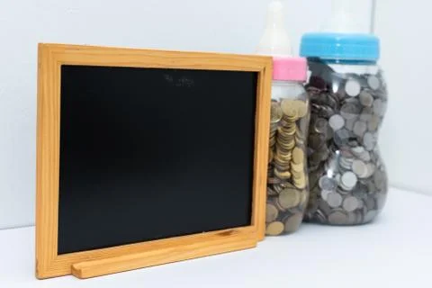 Coin on box Stock Photos