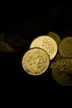 Coin on box Stock Photos