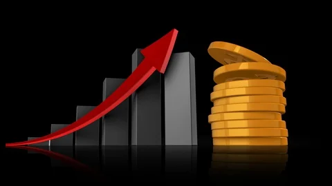 Coin Chart Stock Footage 128625129