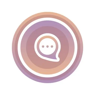 Coin chat gradient logo design template icon Stock Illustration