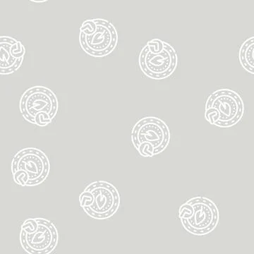 Coin chia cryptocurrency line vector seamless pattern 스톡 일러스트