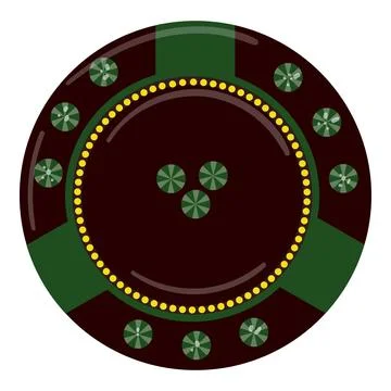 Coin chip icon cartoon vector. Bet card Illustrazione stock