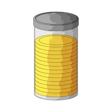 Coin container illustration Stock Illustration