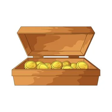 Coin container illustration 库存插图
