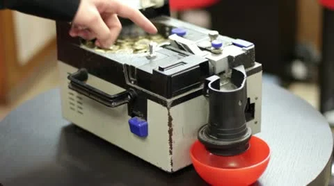 Coin counter Stock Footage 21947947