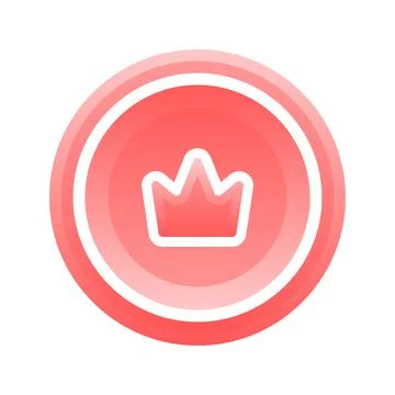 Coin crown gradient logo design template icon Stock Illustration