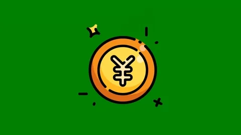 Coin dollar sign clock green background green screen animated chromakey Stock Footage 314067366