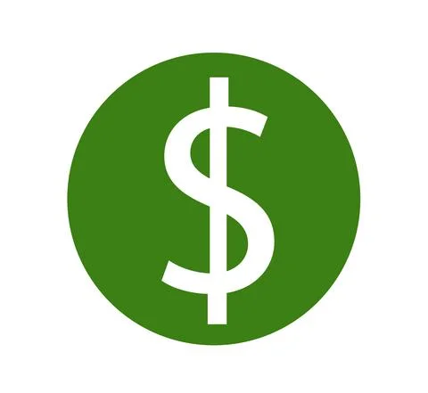 Coin with dollar simple icon Stock Illustration