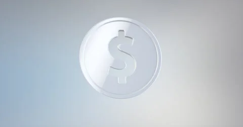 Coin Dollar White 3d Icon Stock Footage 67723013