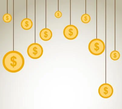 Coin dollars background vector design Stock Illustration