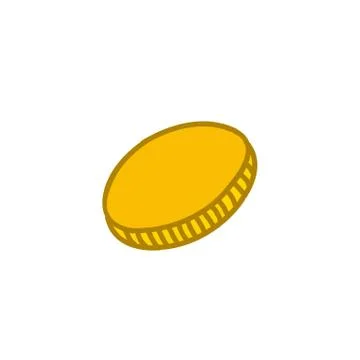 Coin doodle icon, vector color line illustration Stock Illustration