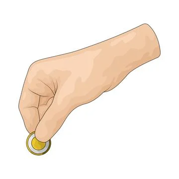 Coin drop illustration Stock Illustration
