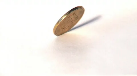 Coin Drop White Stock Footage 753015