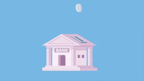 Coin Falling in Bank Stock Footage 232197875