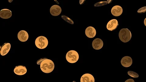 Coin Falling Down Video stock 122908880