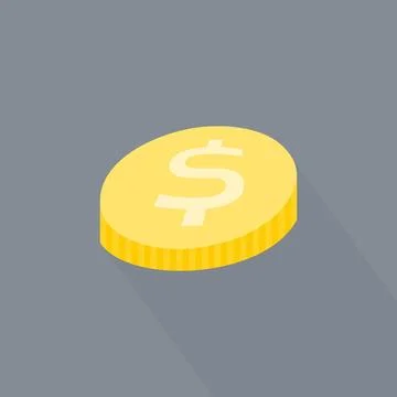 Coin flat icon Stock Photos