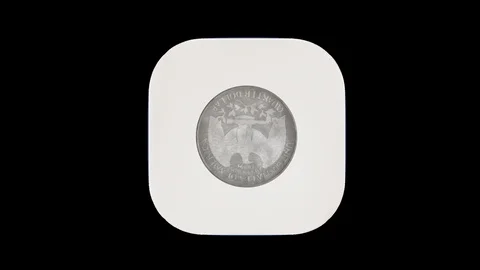 Coin flip up and down in slow motion with alpha channel. Stock Footage 102179173
