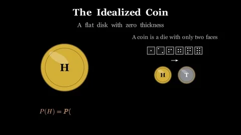 Coin Flip Deep Dive - The physics and the math underneath the coin toss Stock Footage 339892115