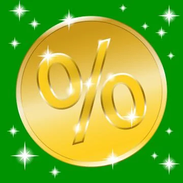 Coin gold button Stock Illustration