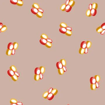 Coin gold falling isometric icon seamless pattern Illustrazione stock