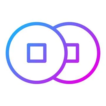 Coin gradient illustration vector and logo Icon new year icon perfect. Ilustración de archivo