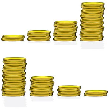 Coin graph Stock Illustration