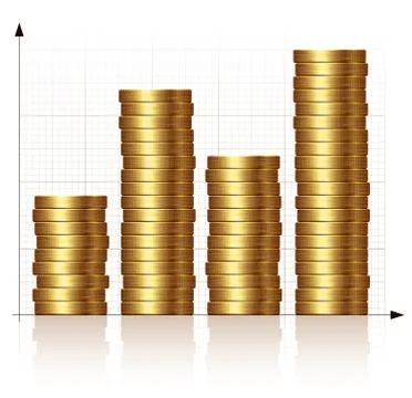 Coin graph Stock Illustration