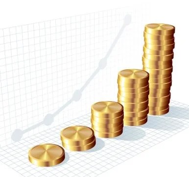 Coin graph Stock-Illustration
